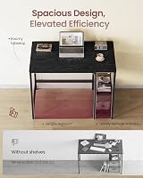 VASAGLE Computer Desk 100x50x76 cm Ebony Black LWD046B04 view 3