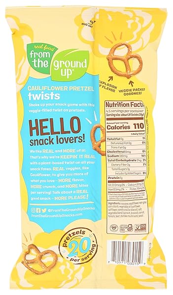 FROM THE GROUND UP, ORIGINAL CAULIFLOWER PRETZEL TWISTS, 4.5 OUNCE