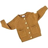 YOUNGER TREE Toddler Baby Girl Boy Cardigan Long Sleeve Button Knit Sweater Unisex Fall Winter Clothes