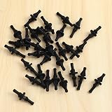 Peowuieu 32x Rubber Anti Vibration Mount Screw Pin for PC Case Fans Black view 3
