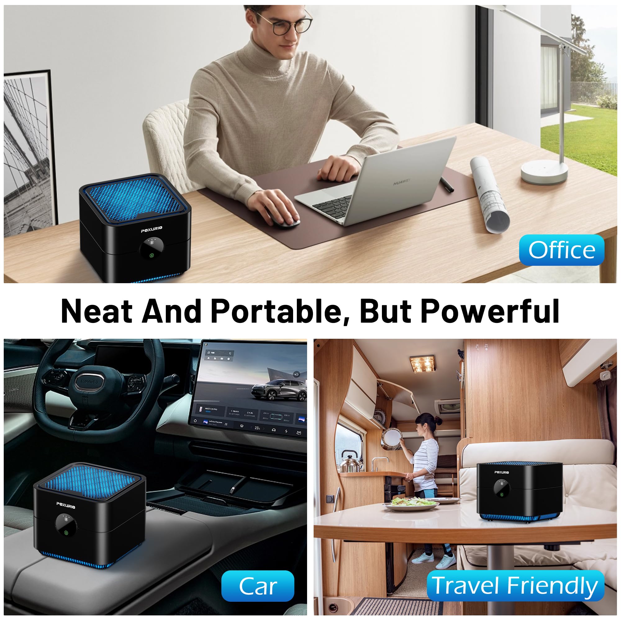 Air Purifiers for Home, H13 True HEPA Filter for Smoke, Dust, Pollen, Pet Dander & Odors, 600 ft² Coverage, Quiet 22dB Sleep Mode, 3 Fan Speeds, App Control