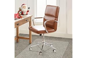 LABETA Office Chair Mat for Carpet: 36" x 48" Plastic Heavy Duty Computer Desk Mats with Lip for Low Flat and No Pile Carpeted Floor - Clear Rug Pad for Rolling Chairs Office Work Home Gaming Rectangle