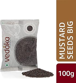 Amazon Brand-Vedaka Mustard Seeds (Rai) Big , 100g