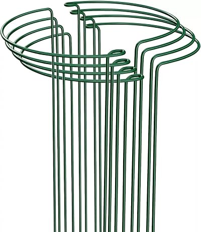 Garden Mile 8Pcs Heavy Duty Large Circular Plant Support Frame Adjustable Rings