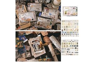 400pcs Scrapbook Paper,Aesthetic Vintage Scrapbooking Supplies Pack,include 160 Sheet Stickers,240 Sheet Vintage Scrapbook,De