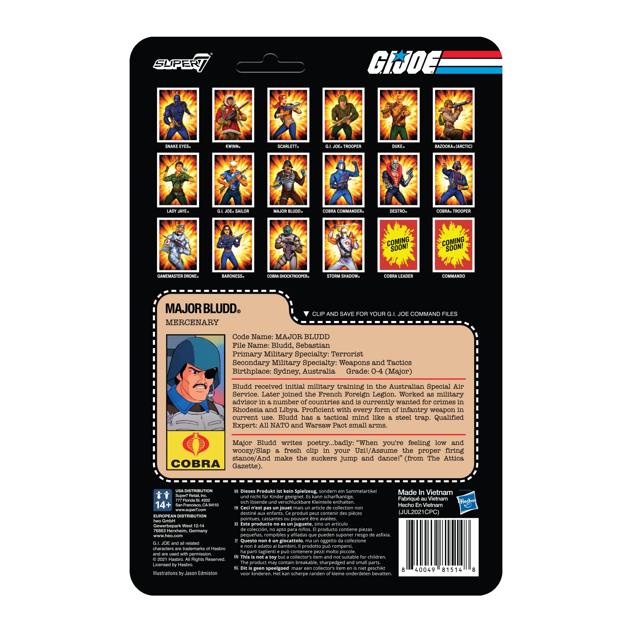 Super7 G.I. Joe Major Bludd - 3.75