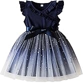NNJXD Little Girl Tutu Dress Tulle Ruffles Flower Girls Wedding Party Dresses