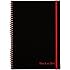 Black n' Red Twin Wirebound Notebook, Poly Cover, 11.75 x 8.25 Inches, Black, 70 sheets (E67008)