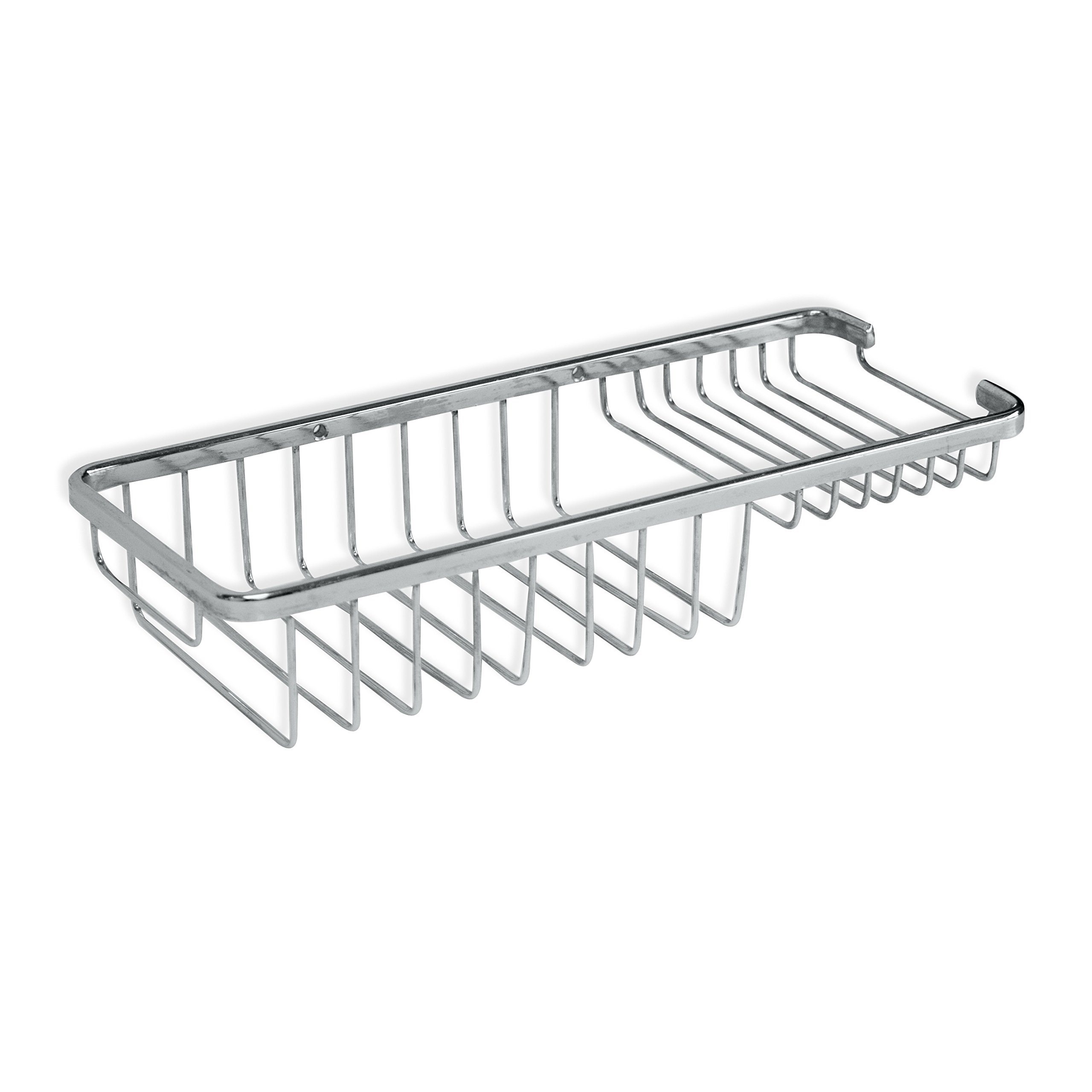 TATAY Shower Shelf Krom Rectangular | 100% Stainless Brass | Functional Design | 5 Year Warranty | Compatible with Quick Fix | 30 x 12 x 5.5 cm