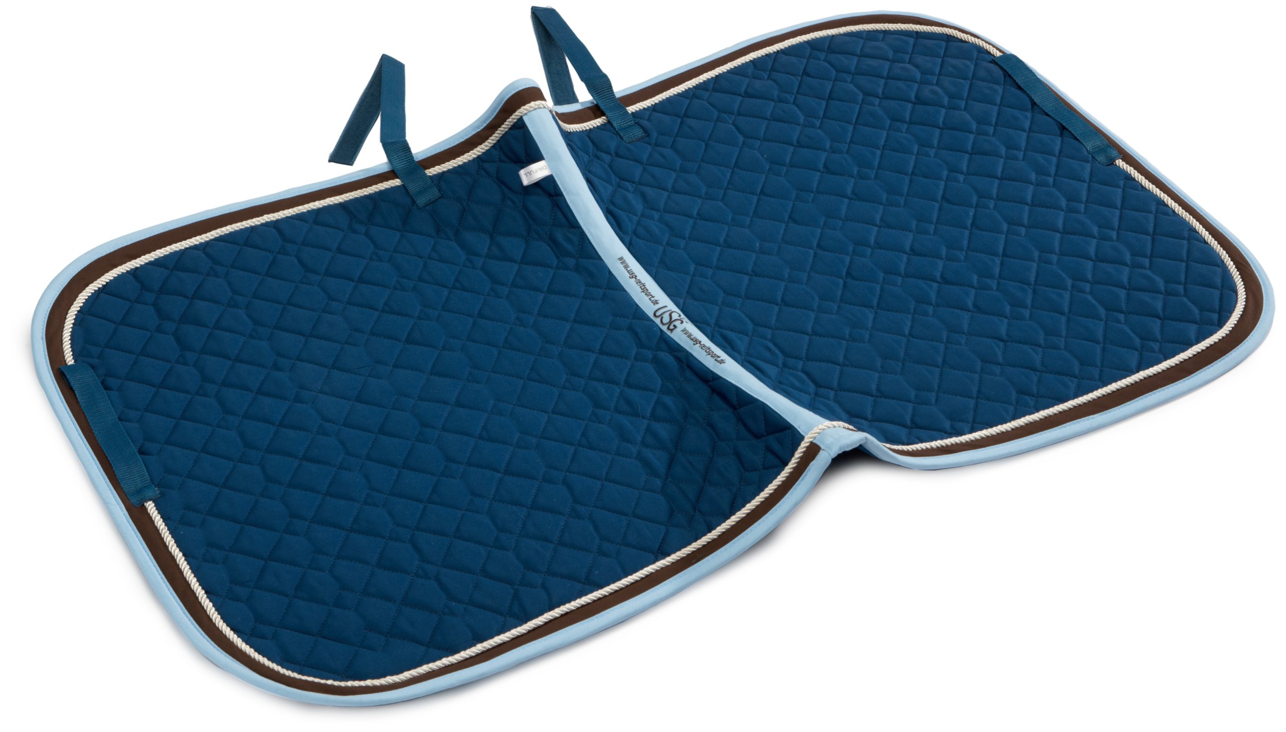 USG Dressage Quillted Saddle Cloth with Border, Full, Petrol
