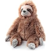 The Petting Zoo Brown Sloth Stuffed Animal, Wild Onez, Kids Gifts, 12 in | Sloth Realistic Wildlife Animals by Zoologee. Great Toys for Girls and Boys. Plush Gifts for Kids