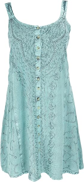 Guru Shop Abito Boho Indiano Ricamato Mini Abito Hippie Chic Aqua Design 25 Sintetico Dimensione Indumenti 40 Vestiti Corti Amazon It Abbigliamento