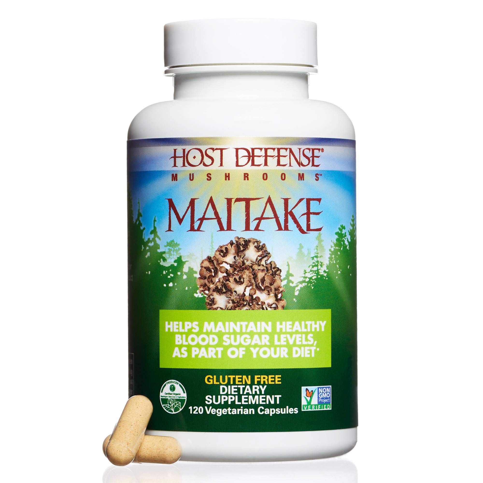 Host Defense Maitake Mushroom Capsules Naturally Promotes Nor Blood