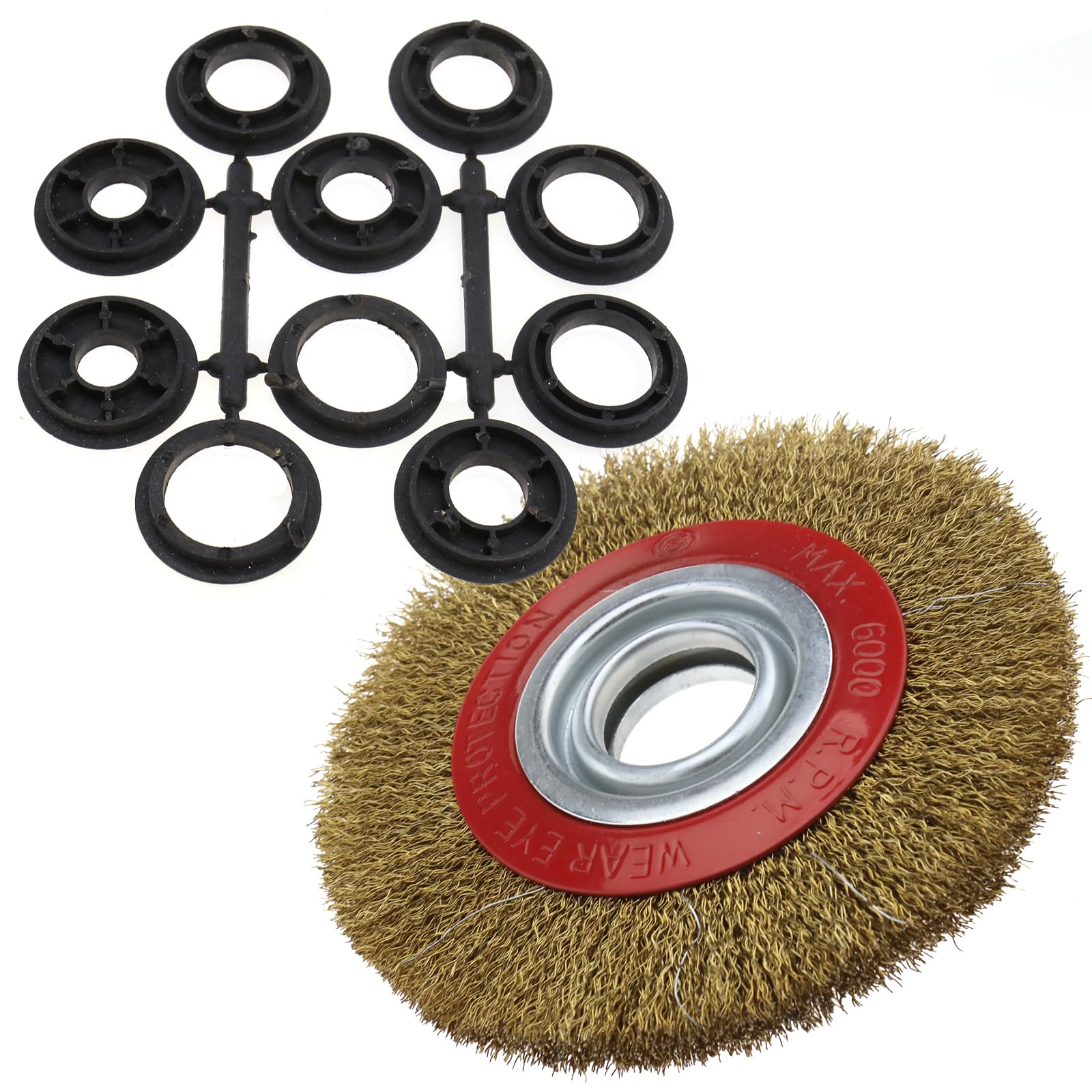 OTOTEC Wheel Brush Wire Circular Steel Cleaner For Cleaning Bench Grinder 6''