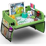 Plateau Voiture Enfant YOOFAN - Surface Dessin Effaçable - 6 Crayons Inclus - Pliable - Voyage Et Maison