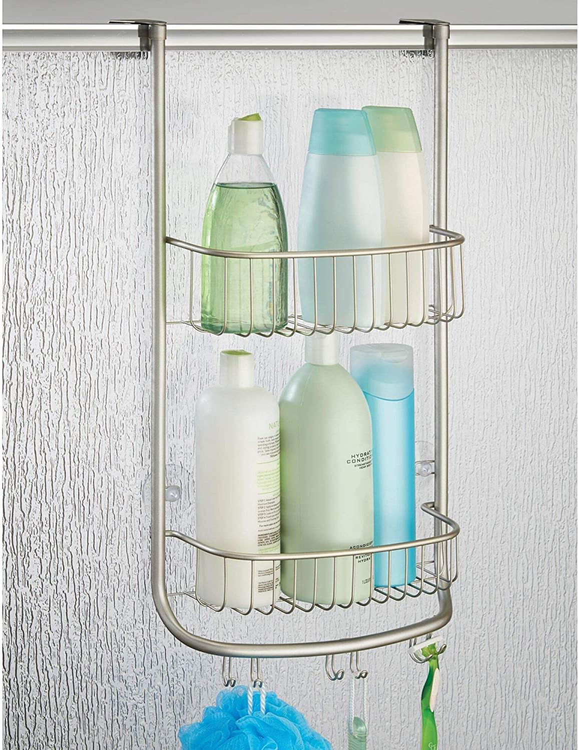iDesign Forma Bathroom Over the Door Shower Caddy with Storage Baskets Shelves eBay