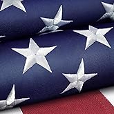 American Flag 4x6 Outdoor, 4x6 Flags Outside, Heavy Duty Spun Polyester USA Flag, All Weather US Flags with Embroidered Stars Sewn Stripes Brass Grommets, Vivid Color for Outdoor Indoor