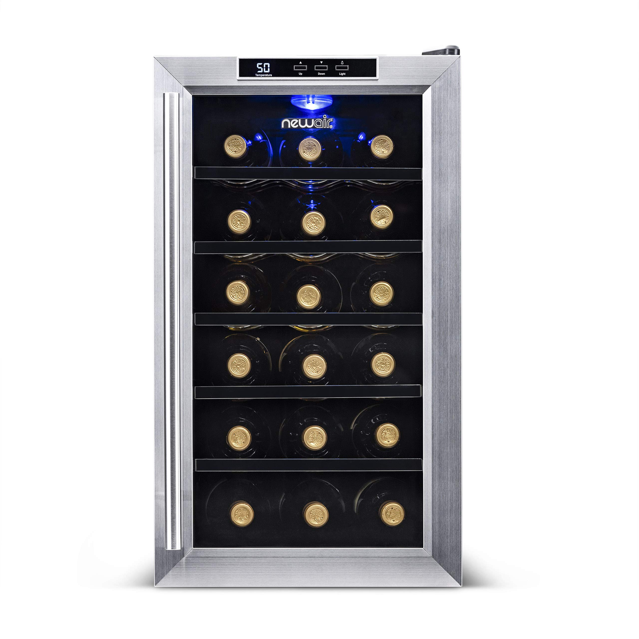 NewAir Wine Cooler and Refrigerator, 18 Bottle Freestanding Wine