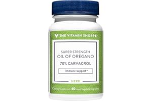 The Vitamin Shoppe Super Strength Oil of Oregano 45MG (70% Carvacrol), Oregano Oil That Supports A Healthy Immune Response (60 Veggie Capsules)