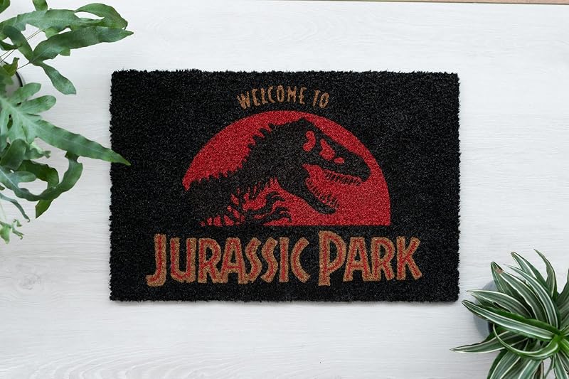 Jurassic Park Felpudo Entrada casa Fibra de Coco