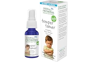 Siddha Remedies Temper Tamer Spray for Children with Tantrums, Short Temper | 100% Natural Homeopathic Remedy Ingredients, Cell Salts and Flower Essences| No Alcohol | No Sugar