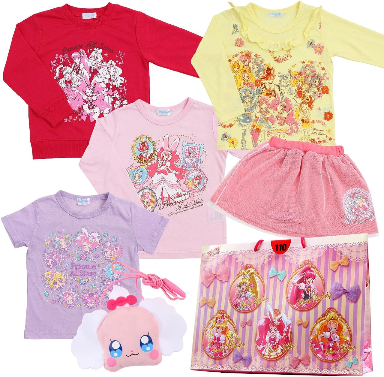 Amazon Co Jp バンダイ Bandai プリキュアオールスターズ アソートメントパック キッズ子供服5点 アパレルオリジナル玩具セット Ar Mix 1cm 服 ファッション小物