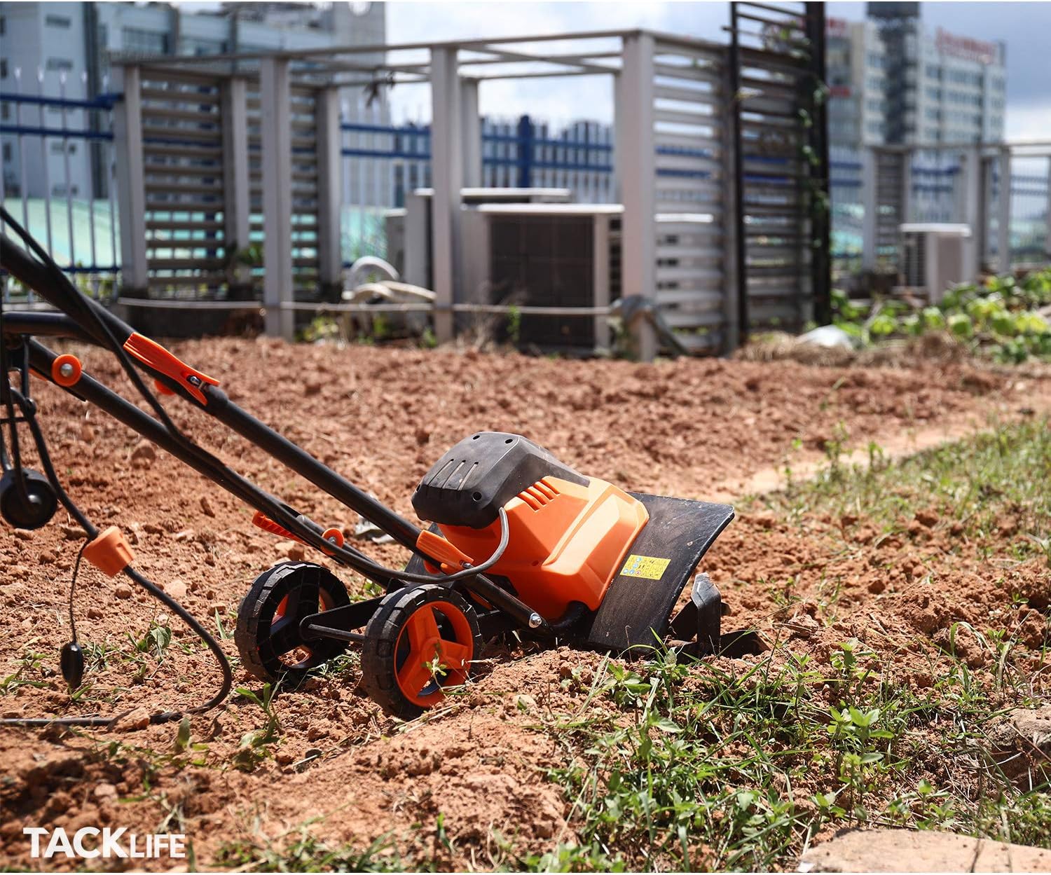 TACKLIFE Advanced Tiller, 18-Inch Electric Tiller, 13.5 Amp, Removable Blade, Adjustable Working Width(18''/12.5''), 8'' Tilling Depth, Foldable Handle, Adjustable Wheels, Tiller Cultivator - TGTL01A : Garden & Outdoor