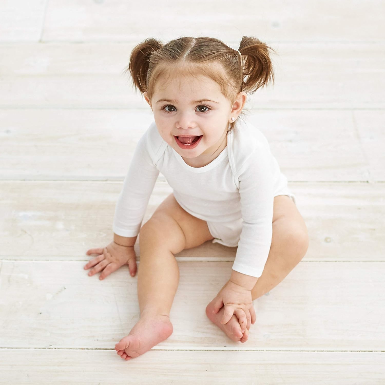 Gerber Baby 5-Pack Organic Long-Sleeve Onesies Bodysuit: Clothing