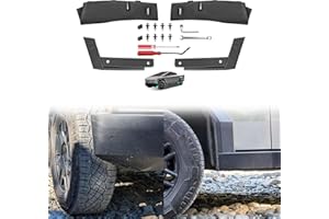 BestEvMod 4PCS Upgrade Wheel Fairing Delete Covers Replacement Kit Compatible with Tesla Cybertruck 2025 2024 Off-Roading Protection Custom Fit