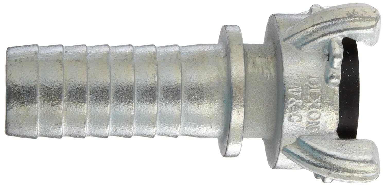 Dixon Air King AM26 Iron Air Hose Fitting 2 Hose End Barbed 4 Lug Quick