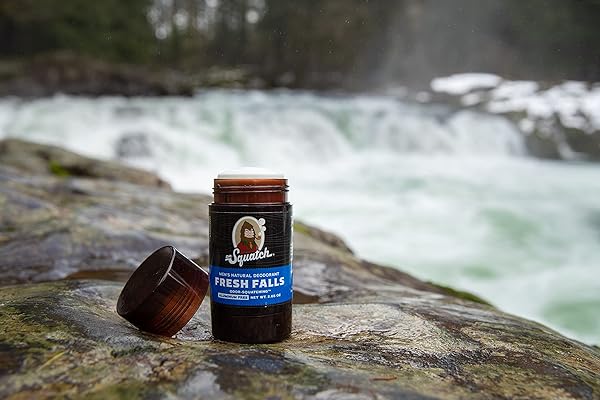 DR. SQUATCH NATURAL DEODORANT FOR MEN – ODOR-SQUATCHING ALUMINUM FREE – FRESH FALLS (2.65 OZ)