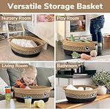TIMEYARD Dog Toy Basket Storage Bin with Paw Design 30 x 20 x 13 cm view 4