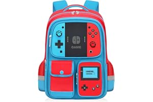 TILYTADLY School Backpack for Boys - Gamer Boys Backpack for Kids Children Elementary Middle School - Students Bag for Ages 6-18,17″ Video Game Bookbag Travel Back Pack