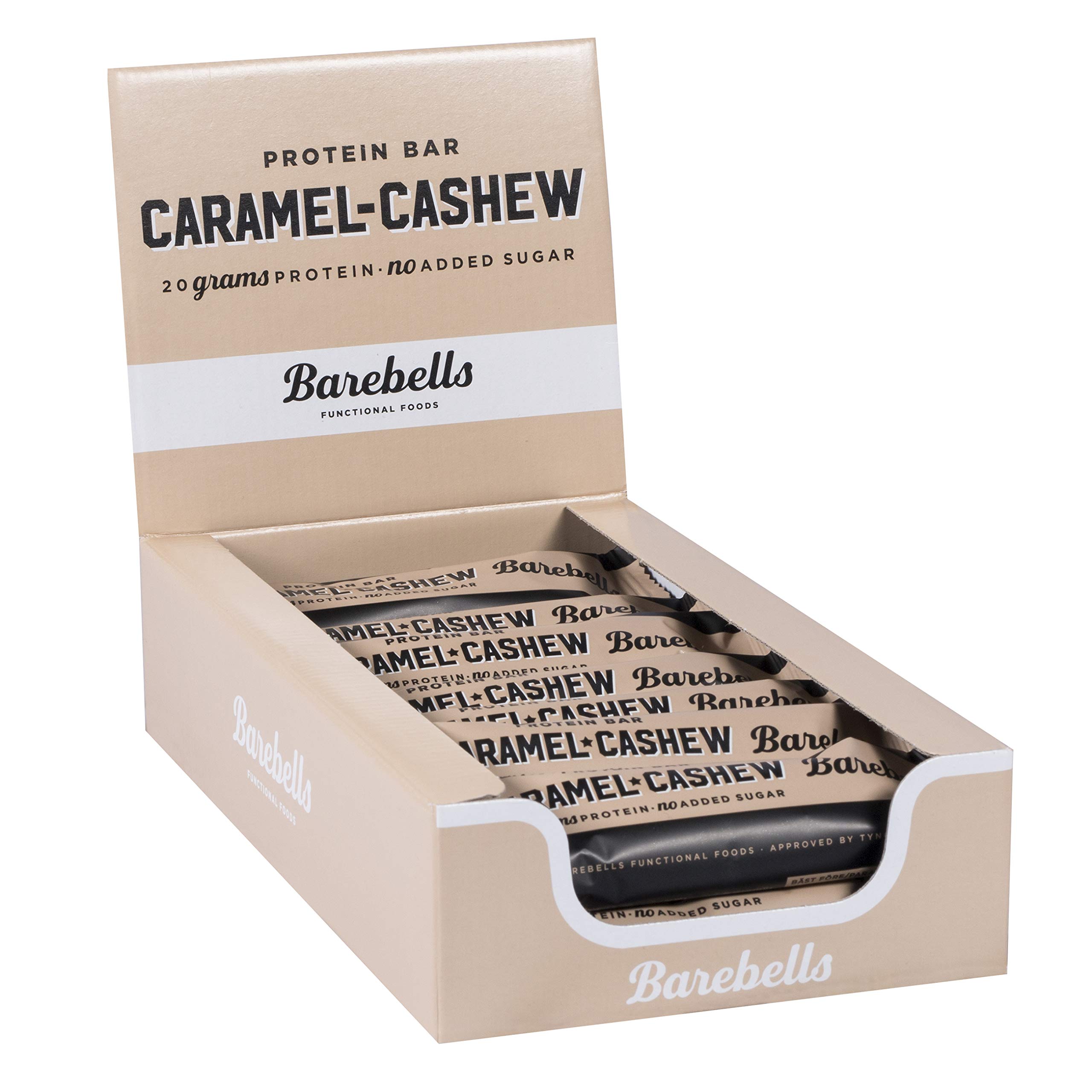 Barebells Protein Bar Caramel Cashew 12 x 55g High Protein Low Carb Low