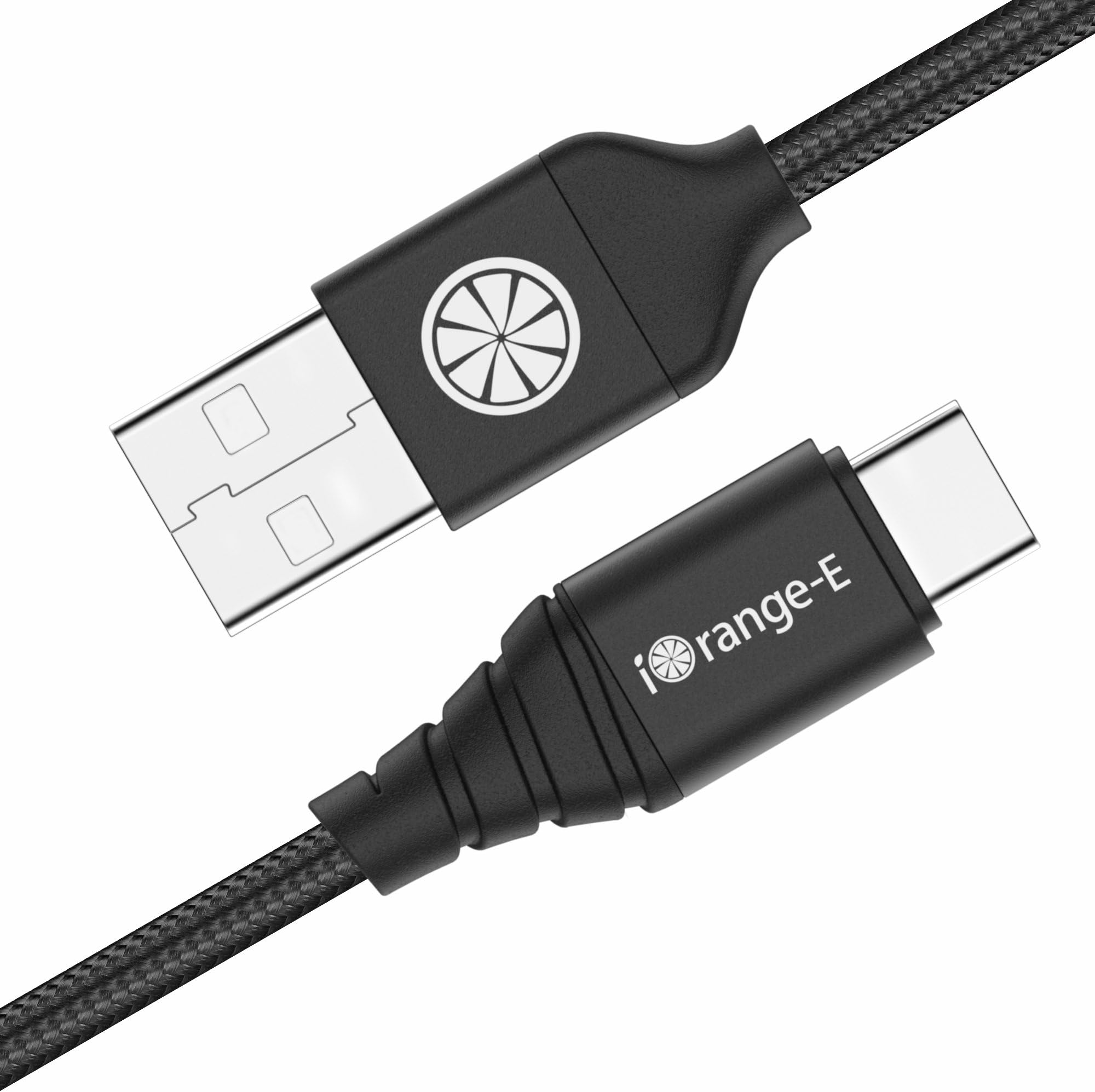Type C, Veckle 6.6ft Stepped USB C Fit Any Cases Strong and Flexible Braided Cable Nylon USB Type C Cable for Nexus 6P 5X, Onplus 2, LG G5, Nokia N1 Tablet, Apple MacBook 12 inch, Pixel, Black
