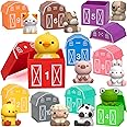 Learning Toys for 1,2,3 Year Old, 20 Pcs Farm Animals Toy, Counting Skill, Color Matching, Fine Motor Game, Christmas Birthday Easter Educational Gift for Baby Toddler Boys Girls Age 12-18 Months