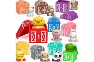 KMUYSL Toys for 1,2,3 Year Old Boys Girls, Farm Animals Toys Playset, Counting Skill, Color Matching, Christmas Birthday Easter Educational Gift for Baby Toddler Boys Girls Age 12-18 Months