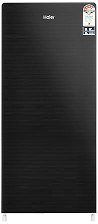 Haier 195 L 4 Star Direct Cool Single Door Refrigerator(HRD-1954CKG, Black)