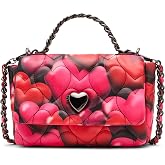 Betsey Johnson Bubble Hearts Flap Bag Black Multi