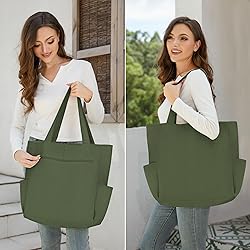 Buringer Corduroy Tote Bag for Women Large Shoulder