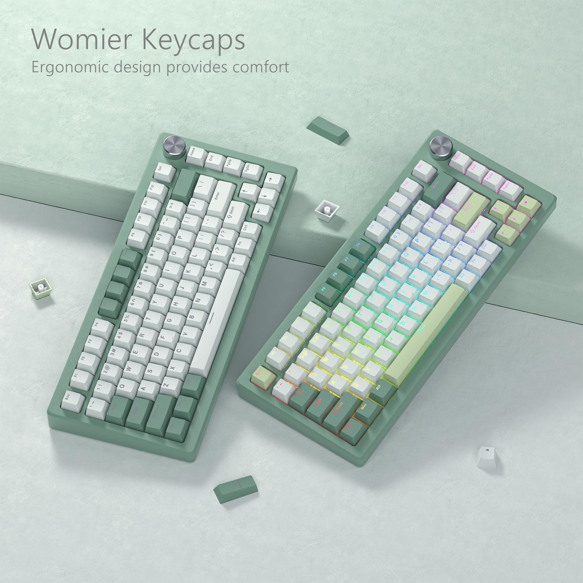 Mua Womier Shine Through Keycaps, PBT Keycaps 60 65 75 100 Percent ...