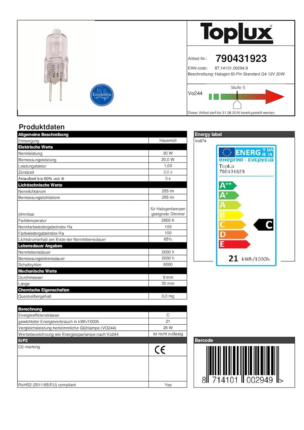Lichtdiscount - Möbellampe Leuchte Einbaustrahler weiss: Amazon.de