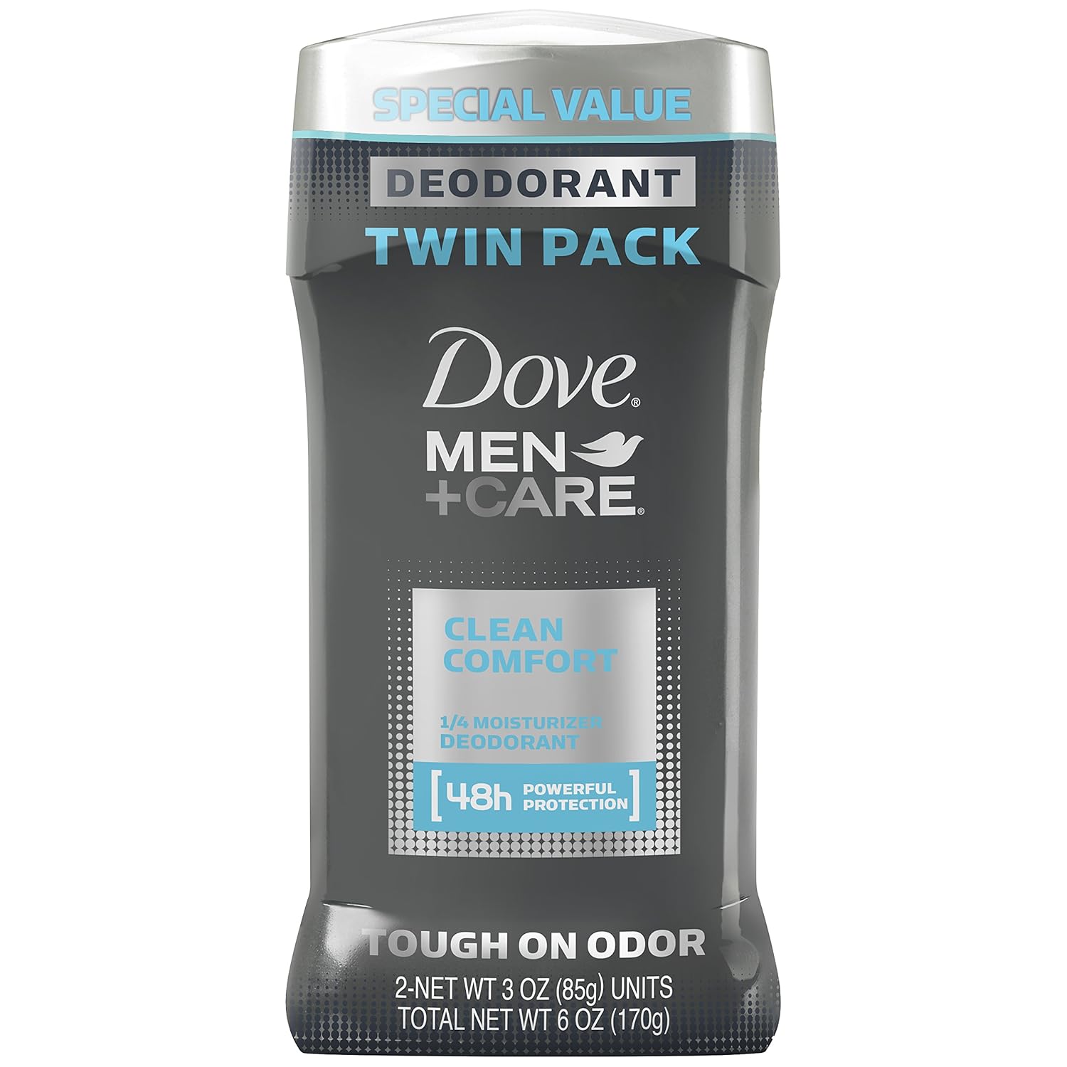Dove Men+Care Deodorant Stick, Clean Comfort, 3 Ounce, Twin Pack