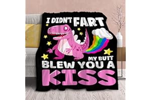 Virudhaka Funny Dinosaur Blanket Gift for Girls Boys- 40x50 Inches Soft Flannel Dino Throws Blankets Funny Gift for Teen Women Men Adult Cute Dinosaur Lover Gifts for Bed Sofa Couch