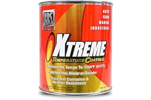 KBS Coatings 65402 Jet Black Xtreme Temperature Coating - 1 Quart, 32 Fl Oz (Pack of 1)
