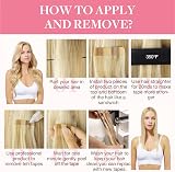 GOO GOO Tape In Hair Extensions 18 inch 25g 10pcs 16/22A Golden Blonde view 6