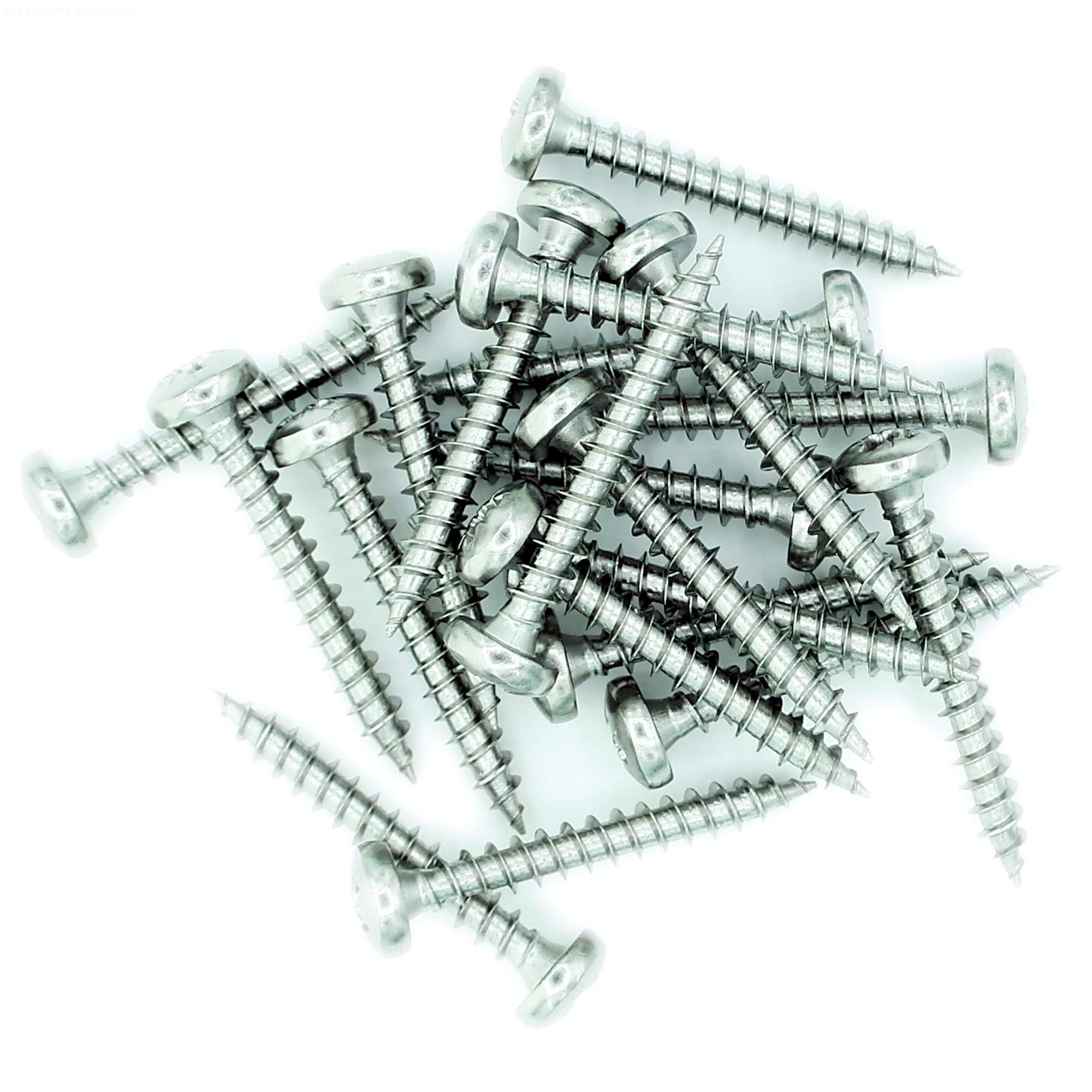 No.4 x 0.5 (3mm x 12mm) Pozi Pan Chipboard Screw - Stainless Steel (A2) (Pack of 20)