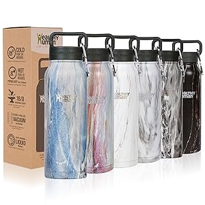 Healthy Human Water Bottle, BPA Free Sports Travel Stainless Steel Insulated Water Bottles