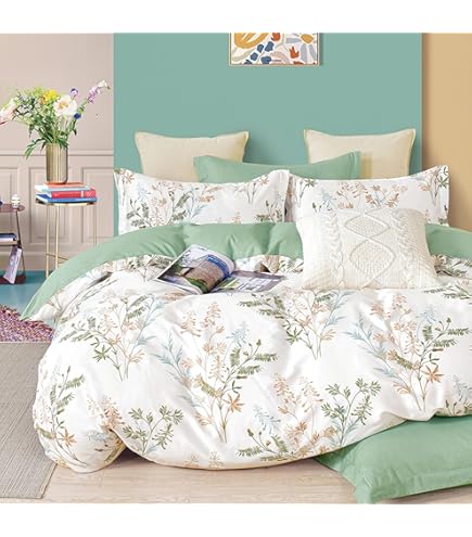 Lucky Brand Set copripiumino king size 3 pezzi con federe per cuscini, cotone e poliestere, leggero, moderno motivo Paisley Ikat