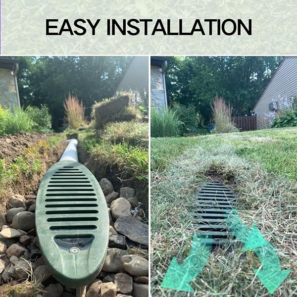 4PCS YARD DRAIN EMITTER,GREEN ANGLED DRAIN FOR SEWAGE PUMP DISCHARGE AND DOWNSPOUT END EXTENSION, DRAINAGE EMITTER COMPATIBLE WITH 4 INCH CONNECTION